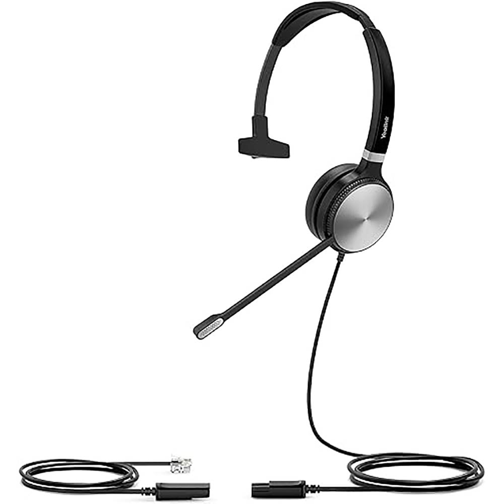 Image for YEALINK YHS36 MONO WIRED HEADSET QD BLACK from Mitronics Corporation