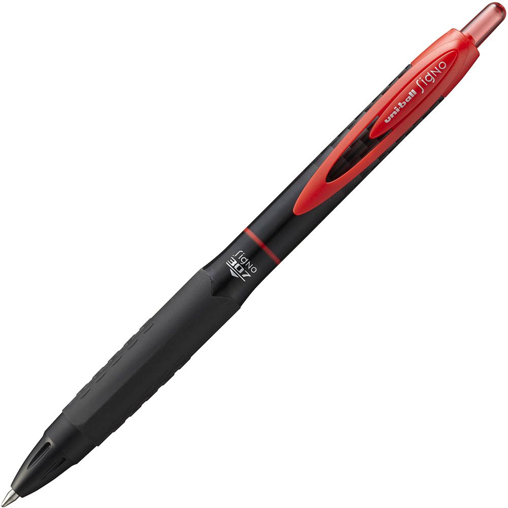 Image for UNI-BALL UMN307 SIGNO RETRACTABLE GEL INK ROLLERBALL PEN 0.5MM RED from Australian Stationery Supplies