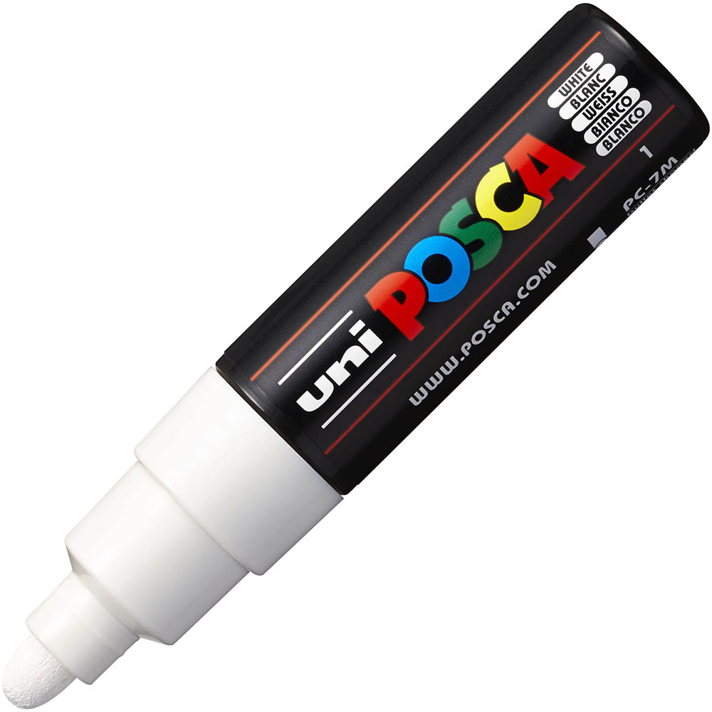 Image for POSCA PC-7M PAINT MARKER BULLET BOLD 5.5MM WHITE from Office Express