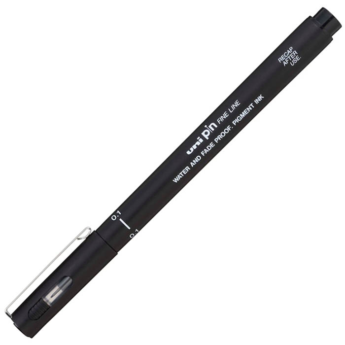 Image for UNI-BALL 200 PIN FINELINER PEN 0.1MM BLACK WALLET 3 from ONET B2C Store
