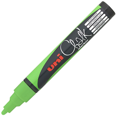 Image for UNI-BALL CHALK MARKER BULLET TIP 2.5MM FLUORO GREEN from That Office Place PICTON