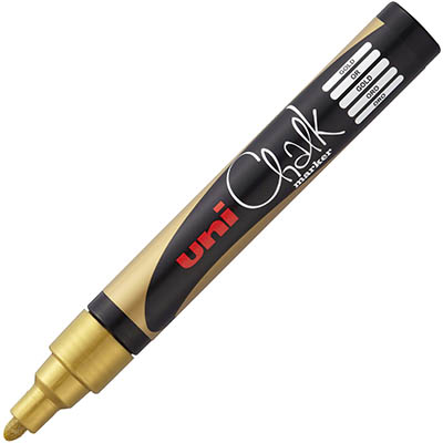 Image for UNI-BALL CHALK MARKER BULLET TIP 2.5MM GOLD from York Stationers