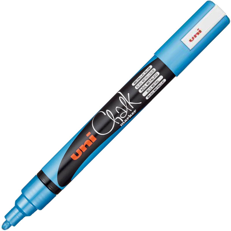 Image for UNI-BALL CHALK MARKER BULLET TIP 2.5MM METALLIC BLUE from That Office Place PICTON