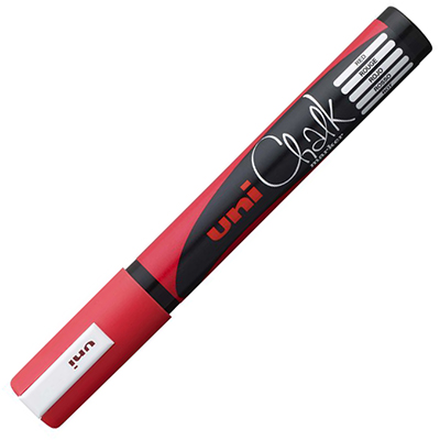 Image for UNI-BALL CHALK MARKER BULLET TIP 2.5MM RED from Mitronics Corporation
