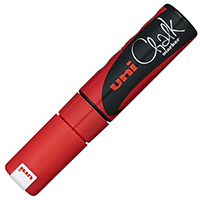 uni-ball chalk marker chisel tip 8mm red