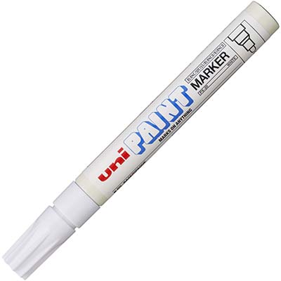 Image for UNI-BALL PX-20 PAINT MARKER BULLET 2.8MM WHITE from Mercury Business Supplies