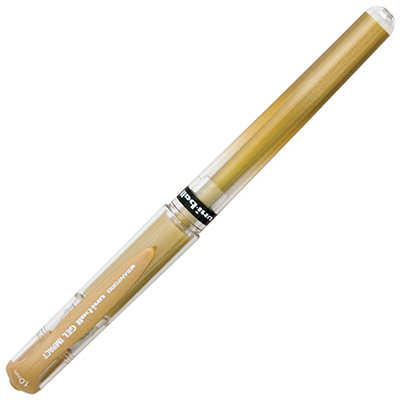 Image for UNI-BALL UM153 SIGNO GEL INK PEN 1.0MM METALLIC GOLD from York Stationers