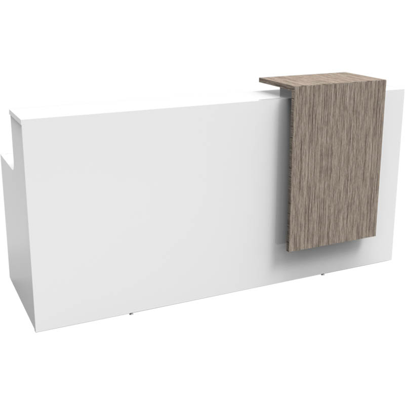 Image for RAPIDLINE URBAN RECEPTION COUNTER 2200 X 800 X 1150MM NATURAL WHITE/DRIFTWOOD from That Office Place PICTON