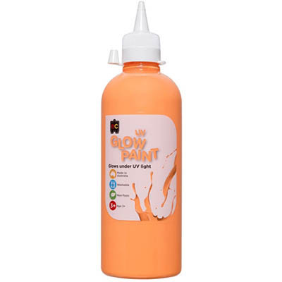 Image for EDUCATIONAL COLOURS UV GLOW PAINT 500ML ORANGE from Olympia Office Products