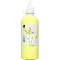 educational colours uv glow paint 500ml yellow