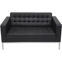 rapidline venus sofa two seater pu black