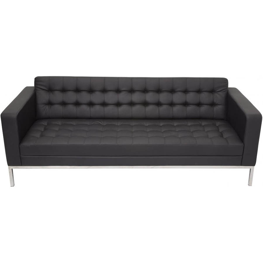 Image for RAPIDLINE VENUS SOFA THREE SEATER PU BLACK from Eastland Office Supplies