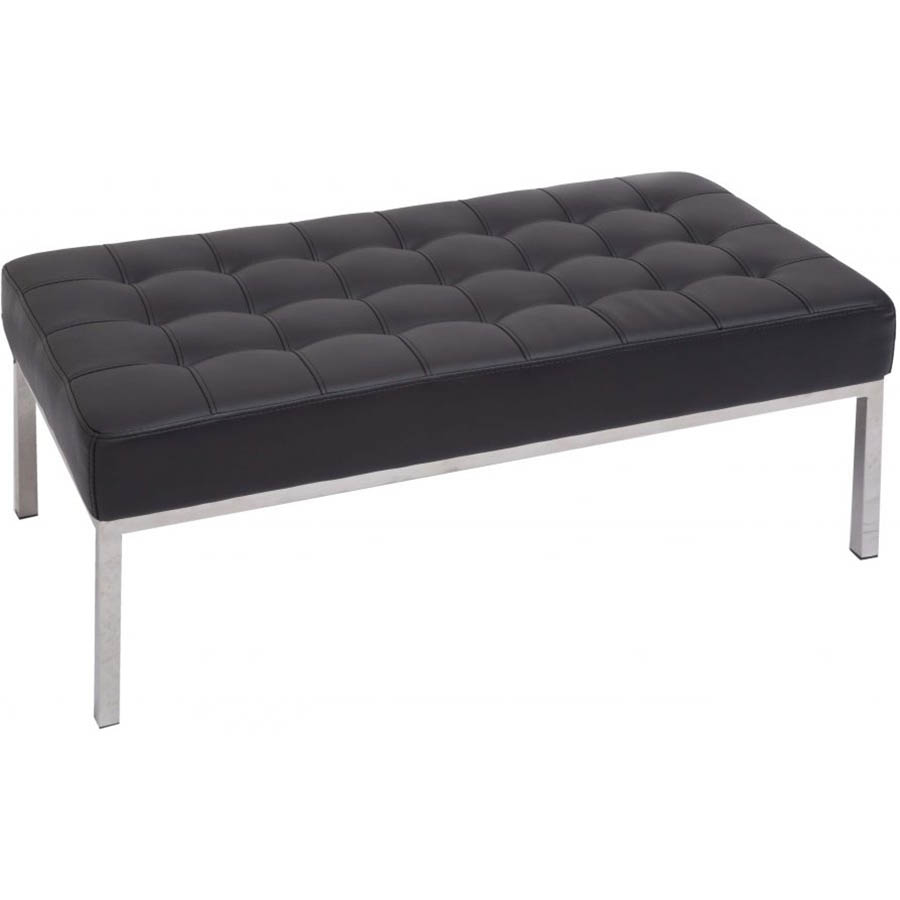 Image for RAPIDLINE VENUS OTTOMAN STAINLESS STEEL FRAME PU BLACK from Office Play