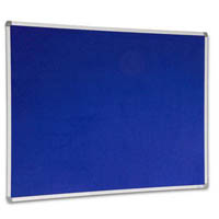 visionchart corporate felt pinboard aluminium frame 1500 x 1200mm royal blue