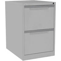 steelco filing cabinet 2 drawer 470 x 620 x 710mm silver grey