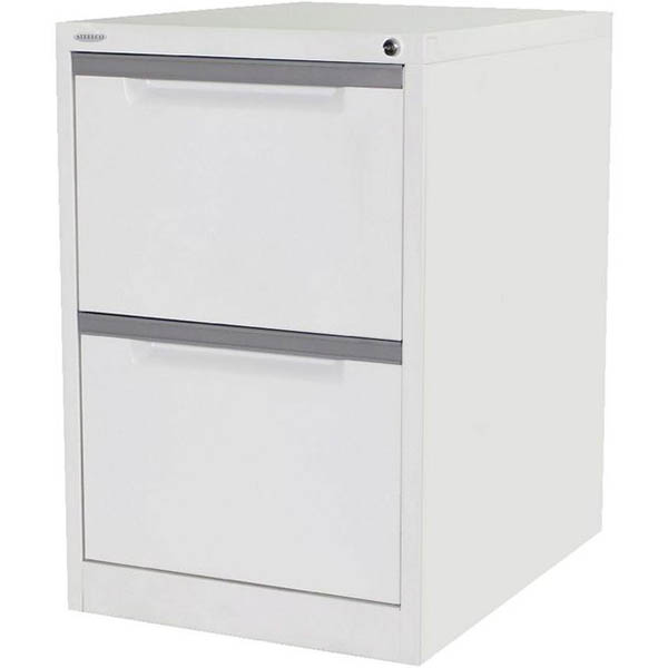 Image for STEELCO FILING CABINET 2 DRAWER 470 X 620 X 710MM WHITE SATIN from Office Heaven