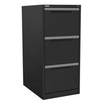 steelco filing cabinet 3 drawer 470 x 620 x 1015mm graphite ripple