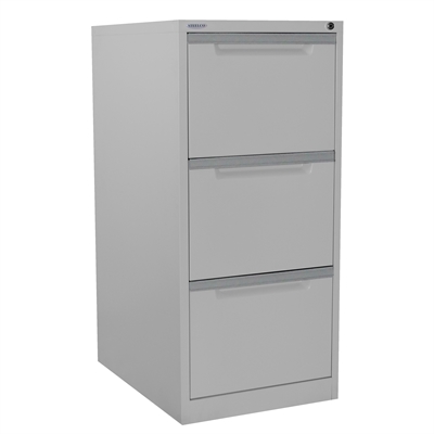 Image for STEELCO FILING CABINET 3 DRAWER 470 X 620 X 1015MM SILVER GREY from Challenge Office Supplies