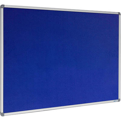 Image for VISIONCHART CORPORATE FELT PINBOARD ALUMINIUM FRAME 900 X 600MM ROYAL BLUE from Prime Office Supplies