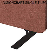 visionchart single t-leg for zip acoustic extendable panel black