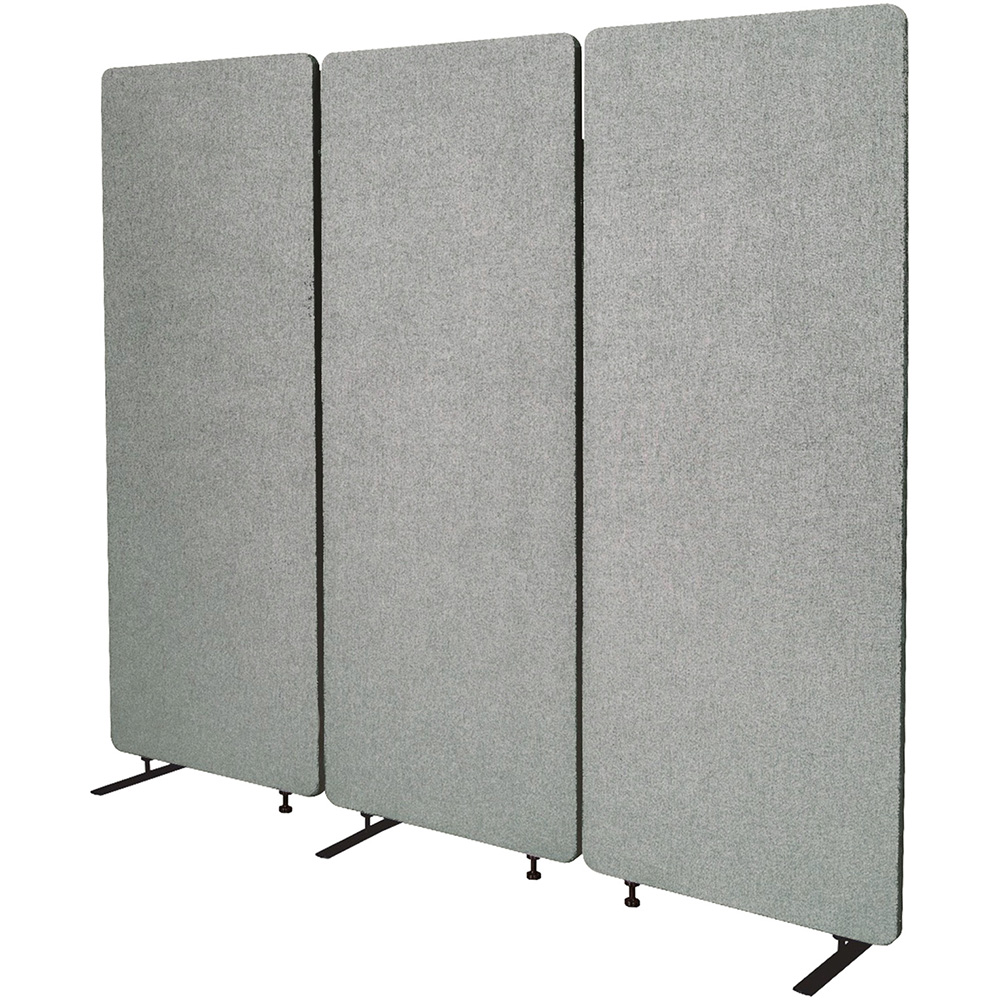 Image for VISIONCHART ZIP ACOUSTIC TRIPLE EXTENSION PANEL 1650 X 1830MM SILVER from Clipboard Stationers & Art Supplies