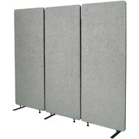 visionchart zip acoustic triple extension panel 1650 x 1830mm silver