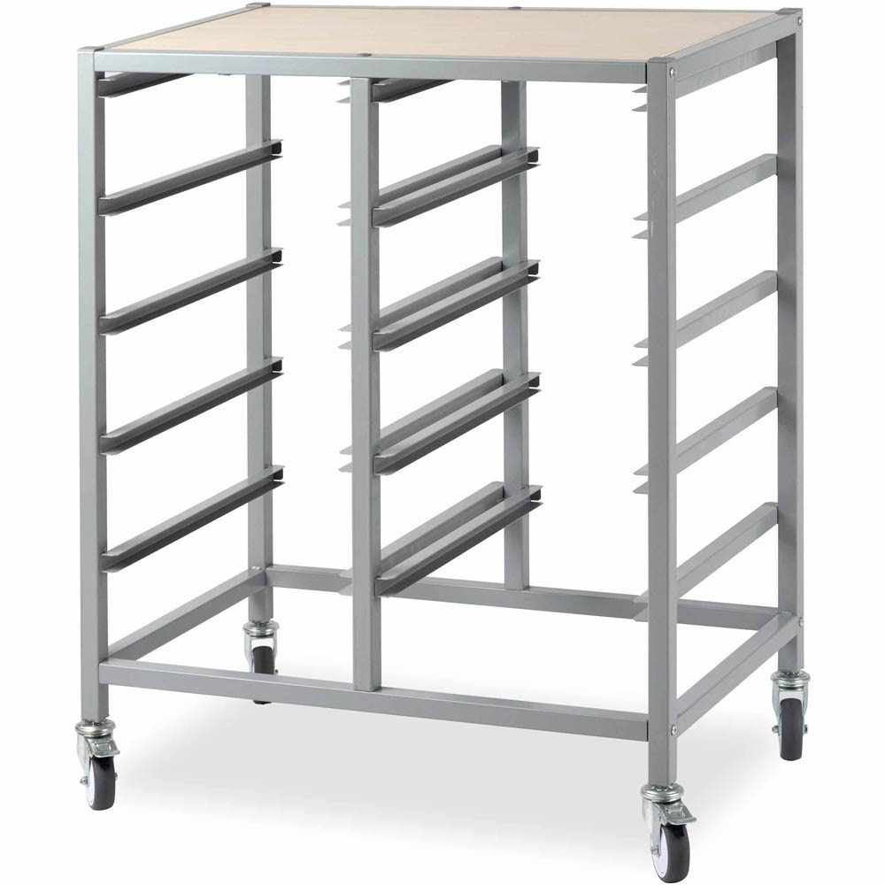 Image for VISIONCHART EDUCATION MOBILE STORAGE TOTE TRAY TROLLEY 10 BAYS from Mitronics Corporation