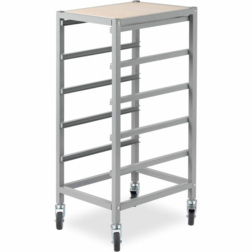 Image for VISIONCHART EDUCATION MOBILE STORAGE TOTE TRAY TROLLEY 5 BAYS from Office Heaven