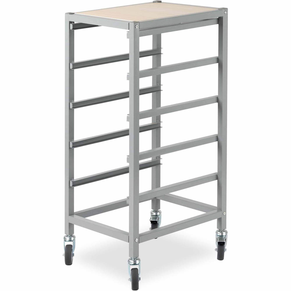 Image for VISIONCHART EDUCATION MOBILE STORAGE TOTE TRAY TROLLEY 5 BAYS from Mitronics Corporation