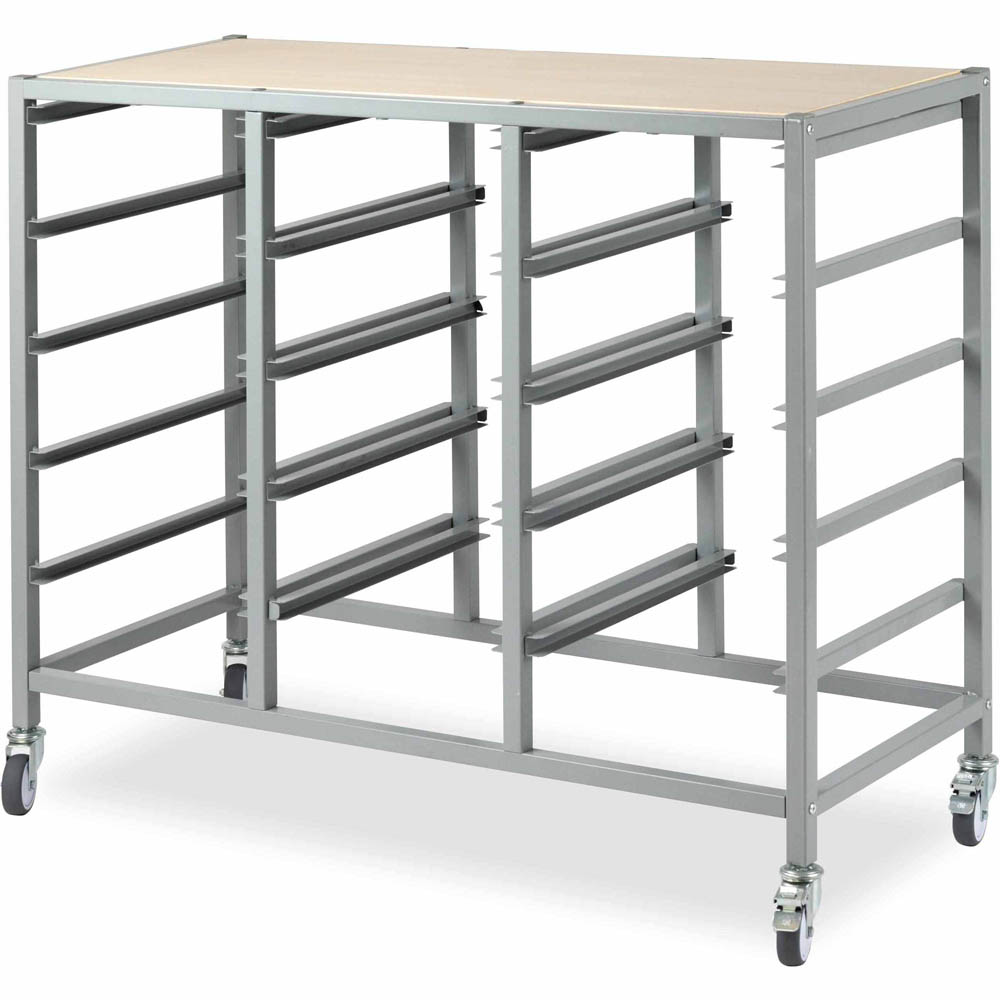 Image for VISIONCHART EDUCATION MOBILE STORAGE TOTE TRAY TROLLEY 15 BAYS from Mitronics Corporation