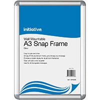 initiative snap frame wall mountable a3 silver