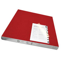visionchart autex acoustic fabric peel n stick tiles 600 x 600mm blazing red pack 6