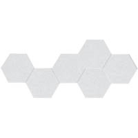 sana acoustic shapes hexagons 300 x 260mm frost pack 6