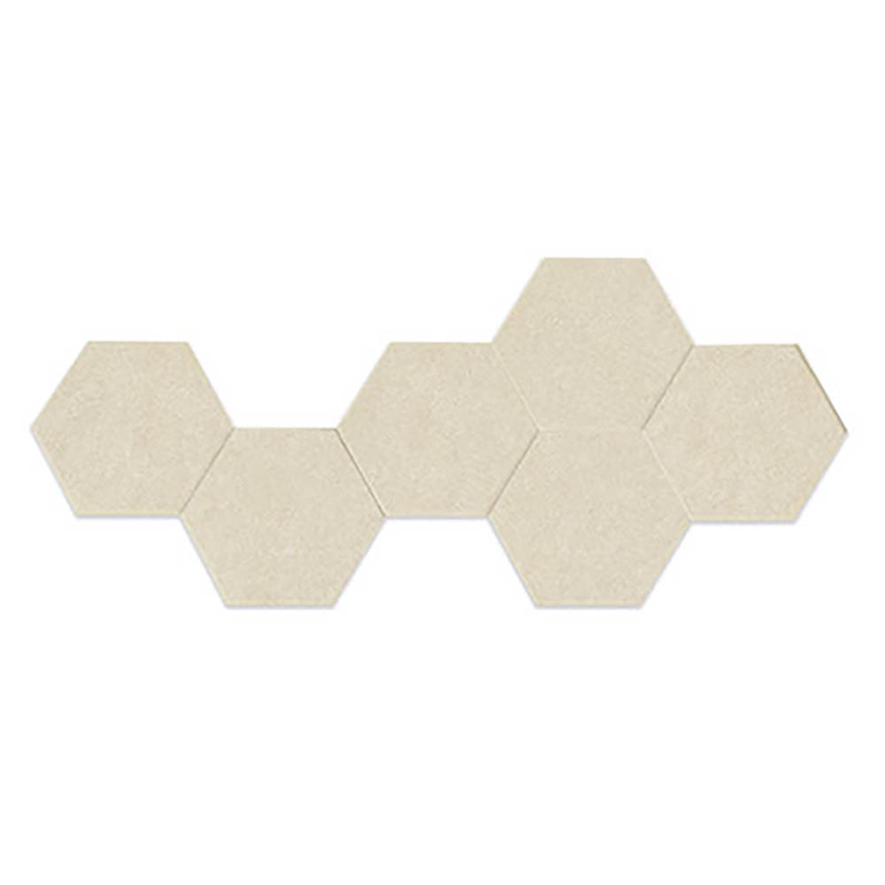 Image for SANA ACOUSTIC TILE PEEL N STICK HEXAGON 300MM SAND PACK 6 from BusinessWorld Computer & Stationery Warehouse