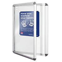 visionchart noticecase neo hinged door a0 1200 x 900mm whitreboard magnetic surface