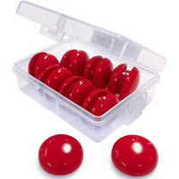 visionchart whiteboard magnets 20mm round red pack 16