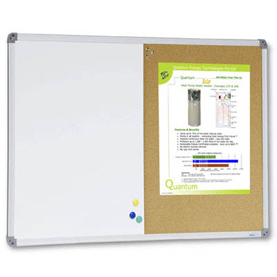 Image for VISIONCHART COMBI WHITEBOARD AND CORKBOARD 1200 X 900MM from Positive Stationery