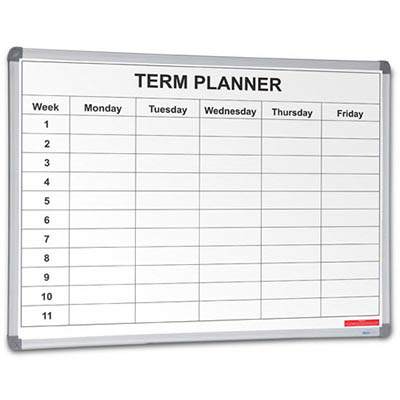 Image for VISIONCHART MAGNETIC WHITEBOARD SCHOOL PLANNER 1 TERM 1200 X 900MM from Clipboard Stationers & Art Supplies