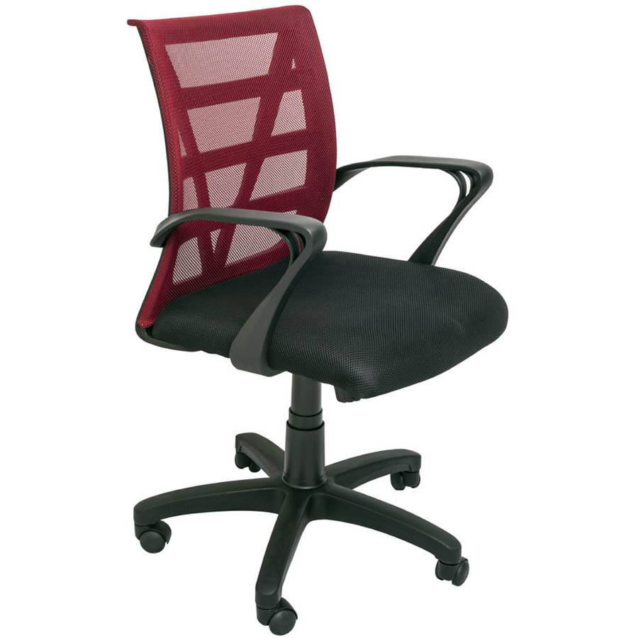 Image for RAPIDLINE VIENNA MESH CHAIR MEDIUM BACK RED from Office Heaven