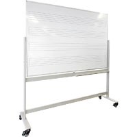 visionchart mobile music whiteboard 1800 x 1200mm