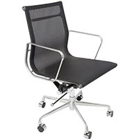 rapidline wm600 mesh meeting room chair medium back black