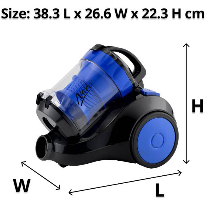 NERO CYCLONIC BAGLESS VACUUM CLEANER 1.8 LITRE BLACK/BLUE |  | 7070036