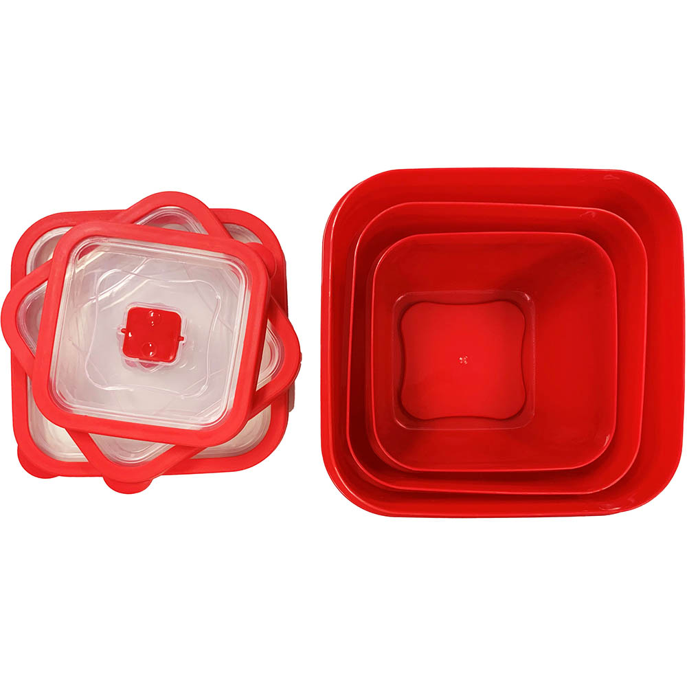 CONNOISSEUR MICROWAVE CONTAINER RESEALABLE RED PACK 3 |  | 7014070