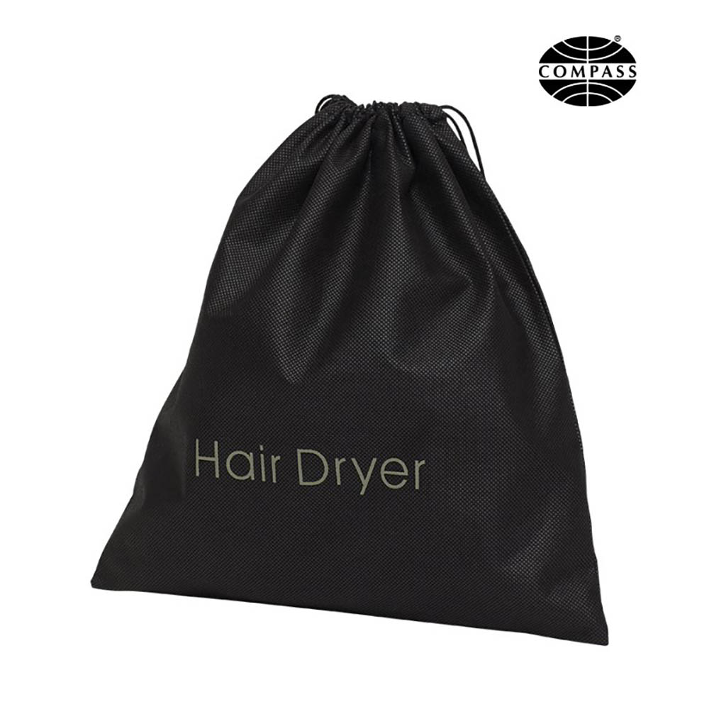 Image for COMPASS NON WOVEN HAIR DRYER BAG BLACK from Clipboard Stationers & Art Supplies