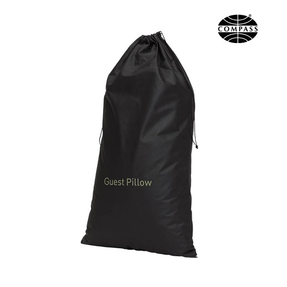 Image for COMPASS NON WOVEN GUEST PILLOW BAG BLACK from Mitronics Corporation