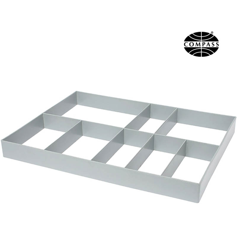 Image for COMPASS TROLLEY DIVIDER TRAY GREY from Office Heaven