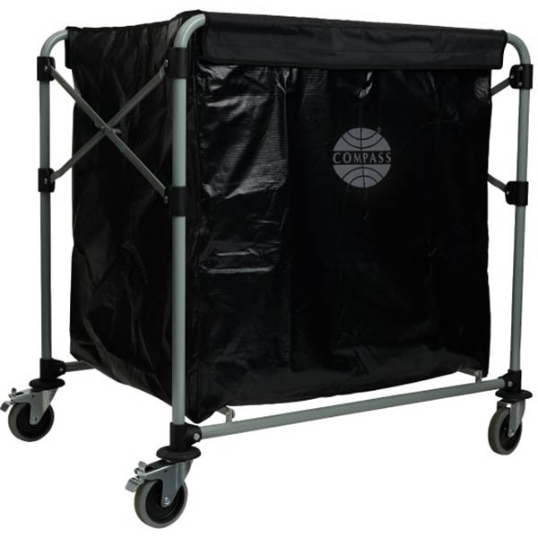 Image for COMPASS COLLAPSIBLE LAUNDRY CART 300 LITRE BLACK/GREY from Office Heaven