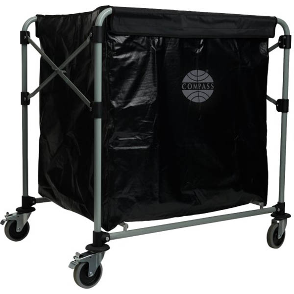 Image for COMPASS COLLAPSIBLE LAUNDRY CART 300 LITRE BLACK/GREY from Challenge Office Supplies