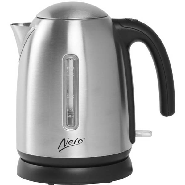 Image for NERO STUDIO KETTLE STAINLESS STEEL 1.2 LITRE BRUSHED STEEL from Positive Stationery
