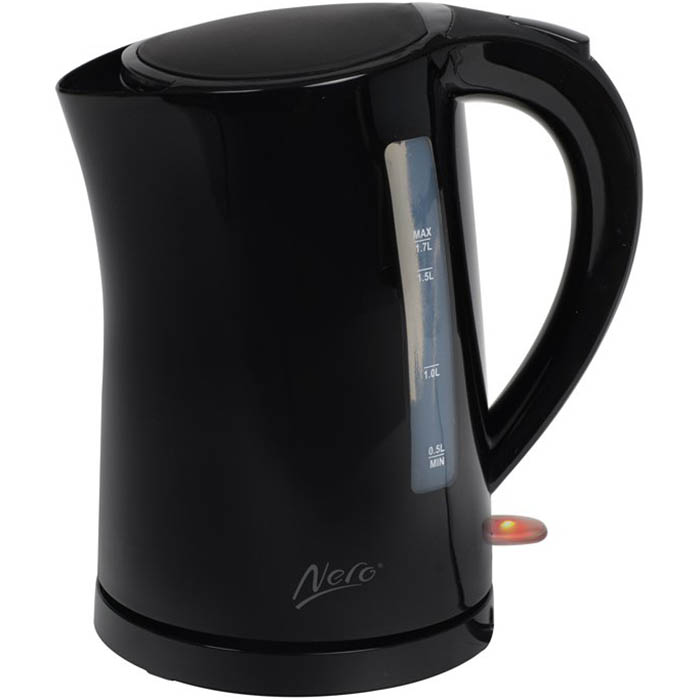 Image for NERO ROLA CORDLESS KETTLE 1.7 LITRE BLACK from Eastland Office Supplies